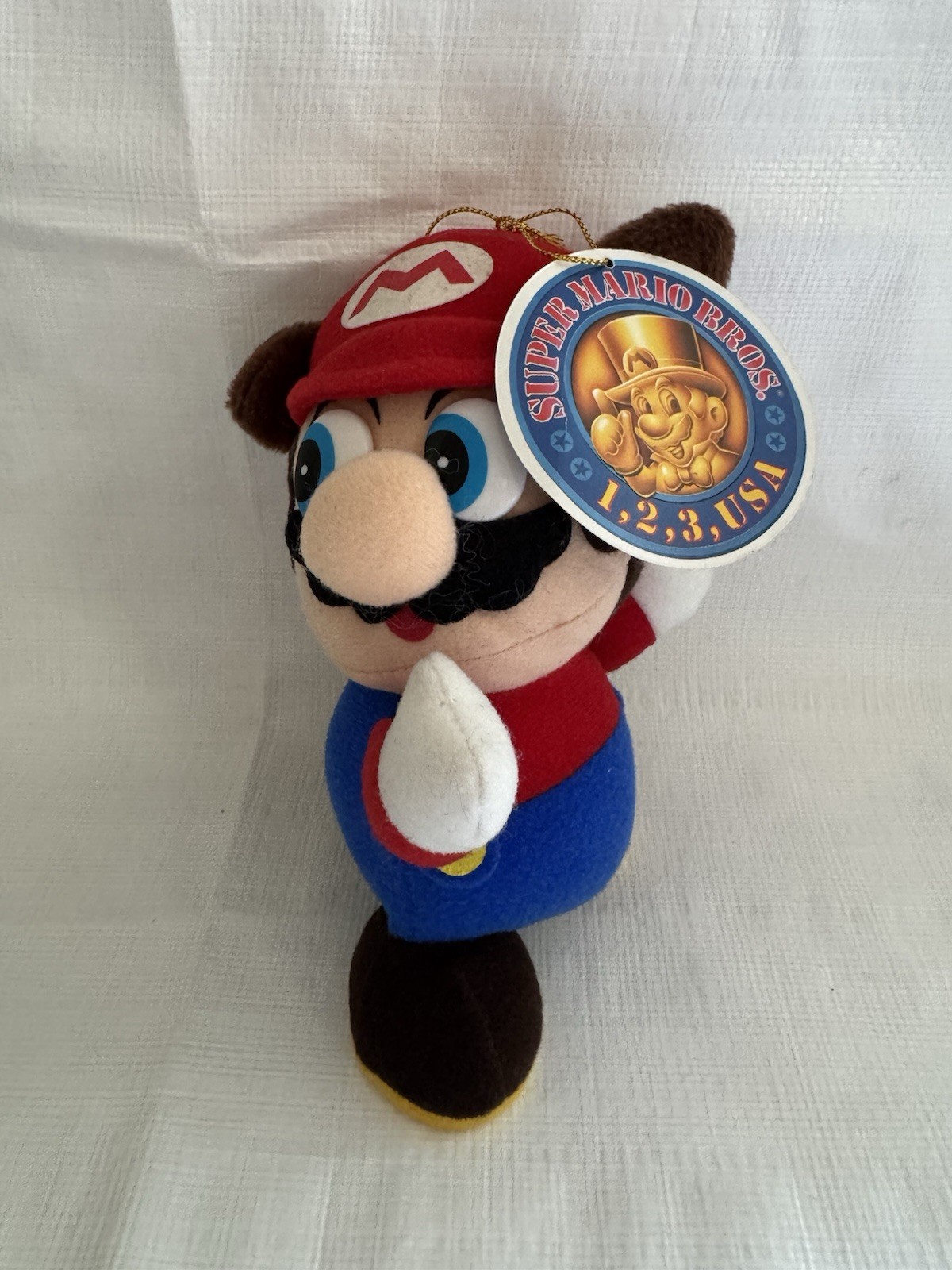 1993 Super Mario All-Stars SNES Vintage Plush Raccoon Mario Bros 3