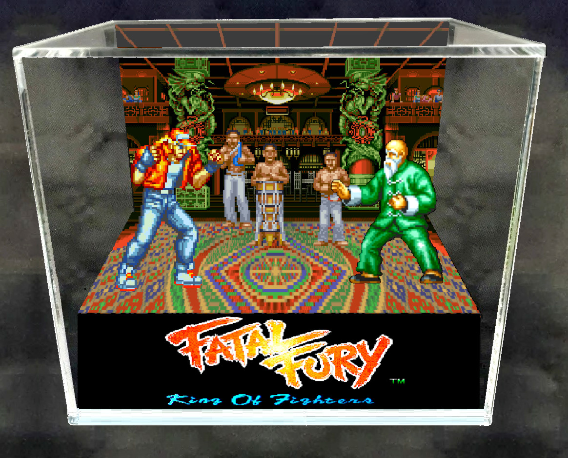 Fatal Fury Diorama Collectible SNK Shadowbox Neo Geo Display Arcade Decor Merch