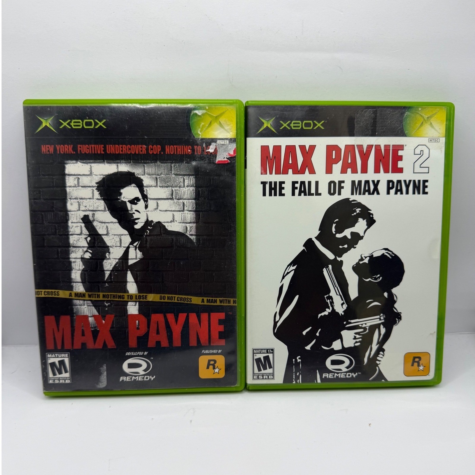 Max Payne 1 & 2 The Fall of Max Payne Original Xbox Game Bundle CIB Tested