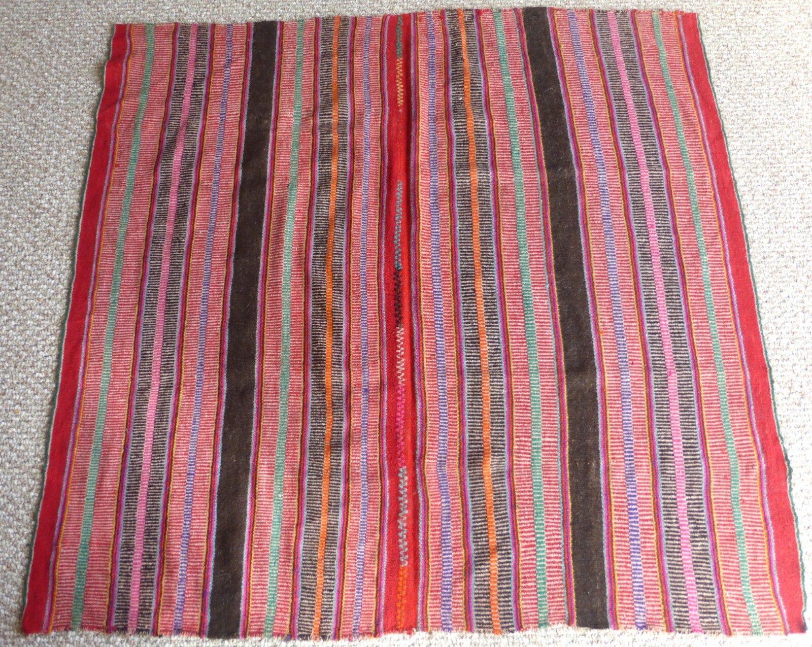 Peruvian Aguayo Mastana - Hand-woven Rug, Wall Hanging -Andean Mountain Textile