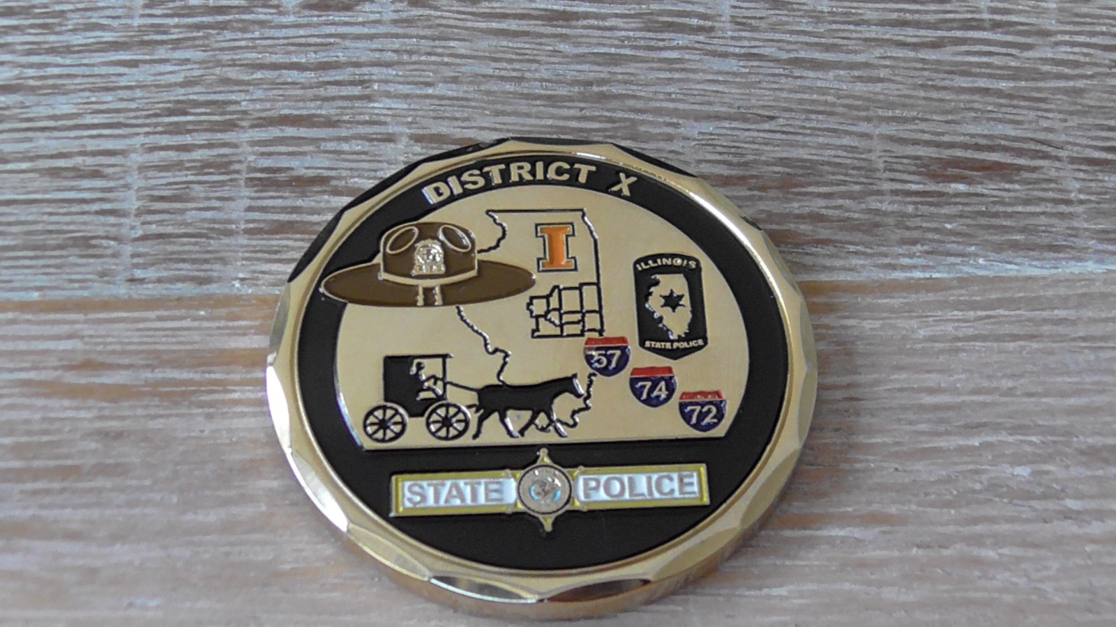 Illinois State Police District X Challenge Coin #F878