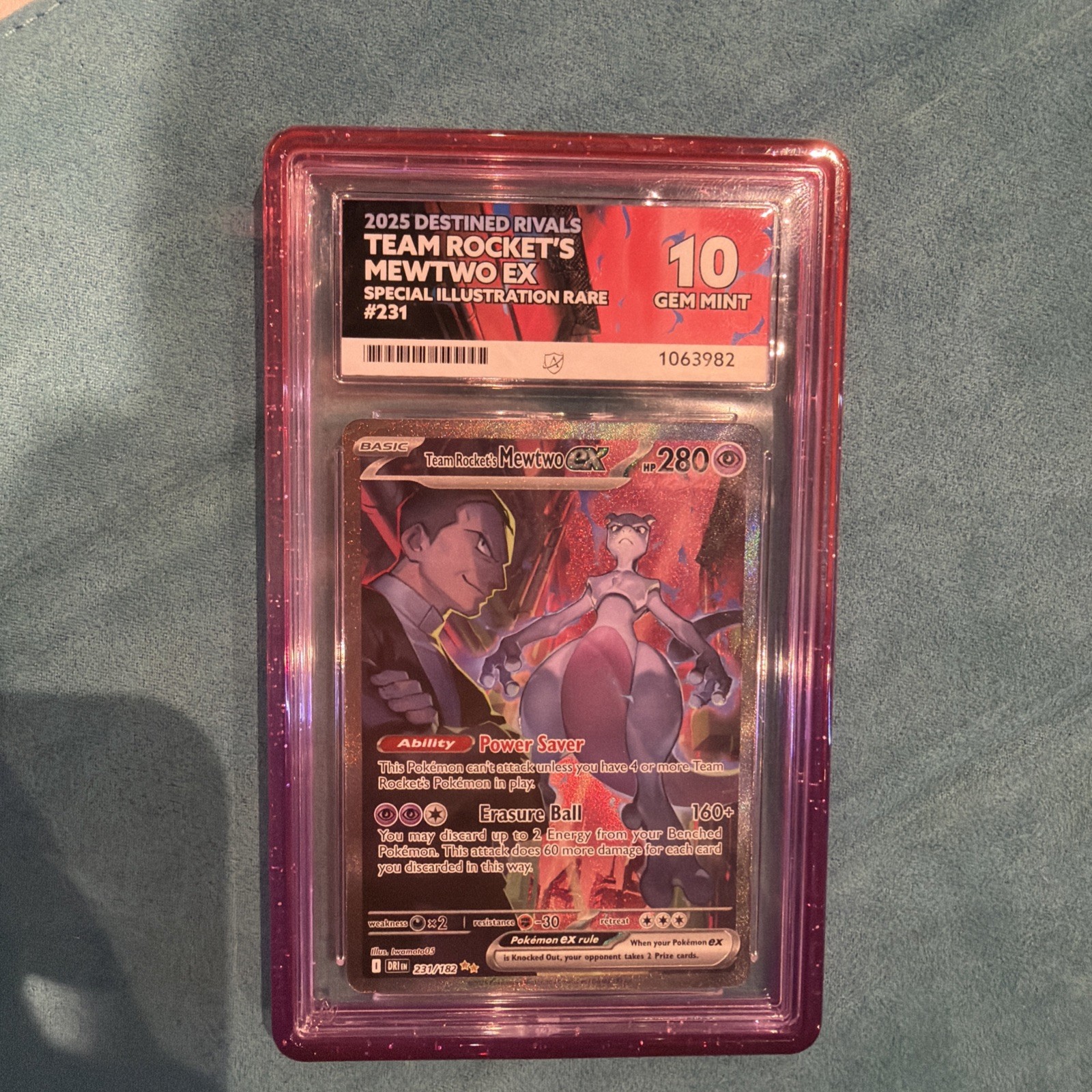 Pokémon TCG Team Rocket's Mewtwo EX Destined Rivals 231/182 Illustration Ace 10