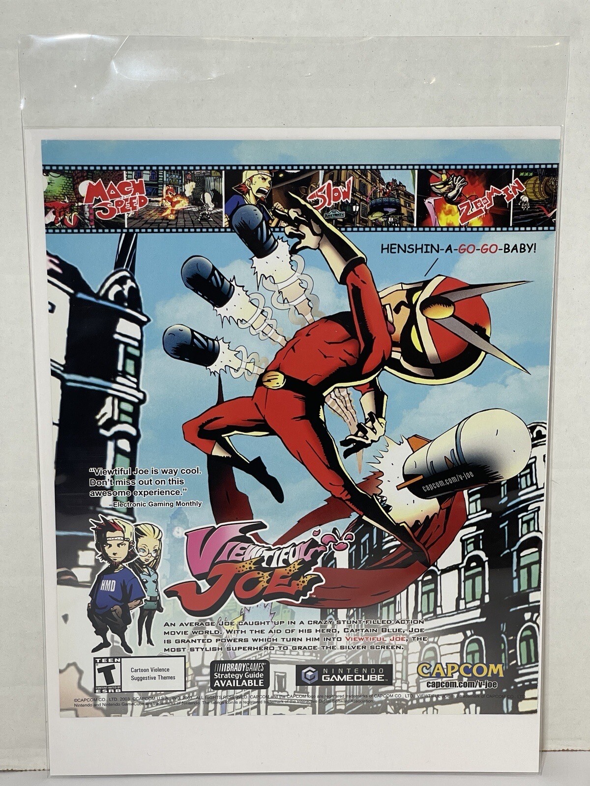 2003 Viewtiful Joe Gamecube PS2 Print Ad/Poster Authentic CAPCOM Retro Promo Art