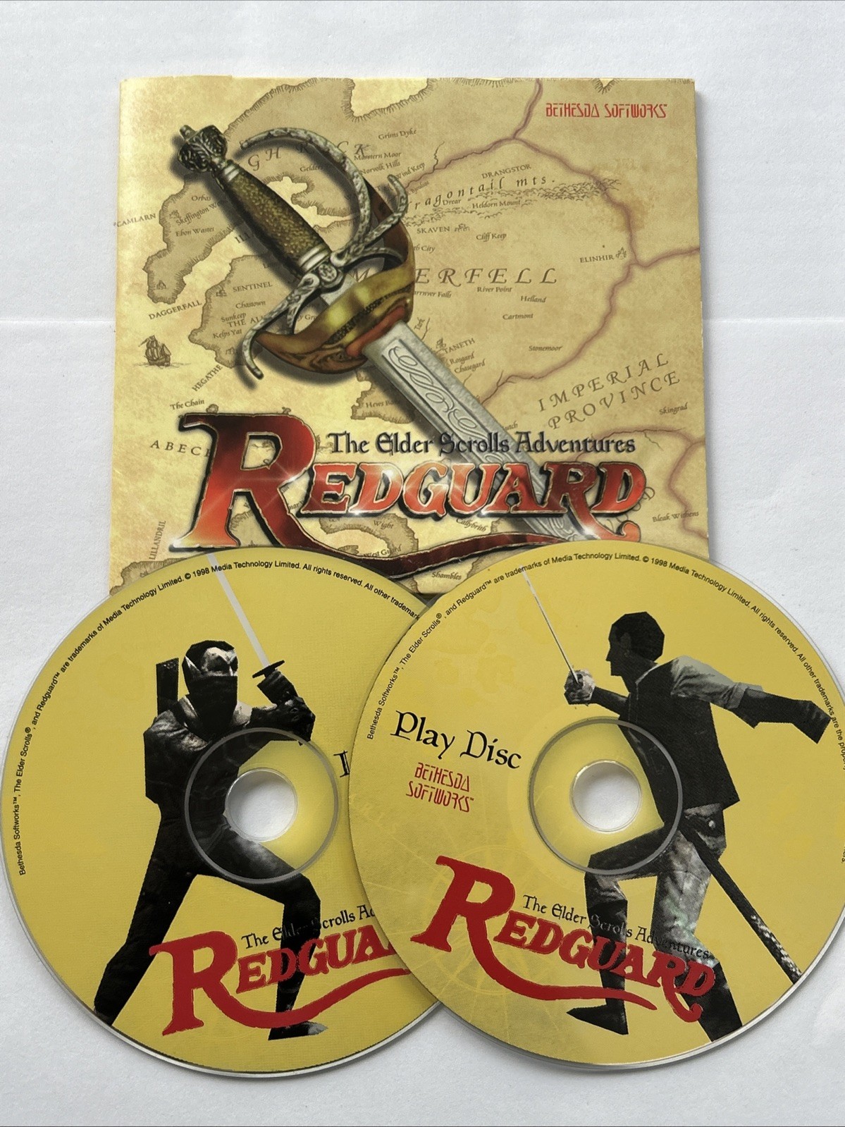 The Elder Scrolls Adventures: Redguard (PC, 1998) - Bethesda. ( 2 Disc only )