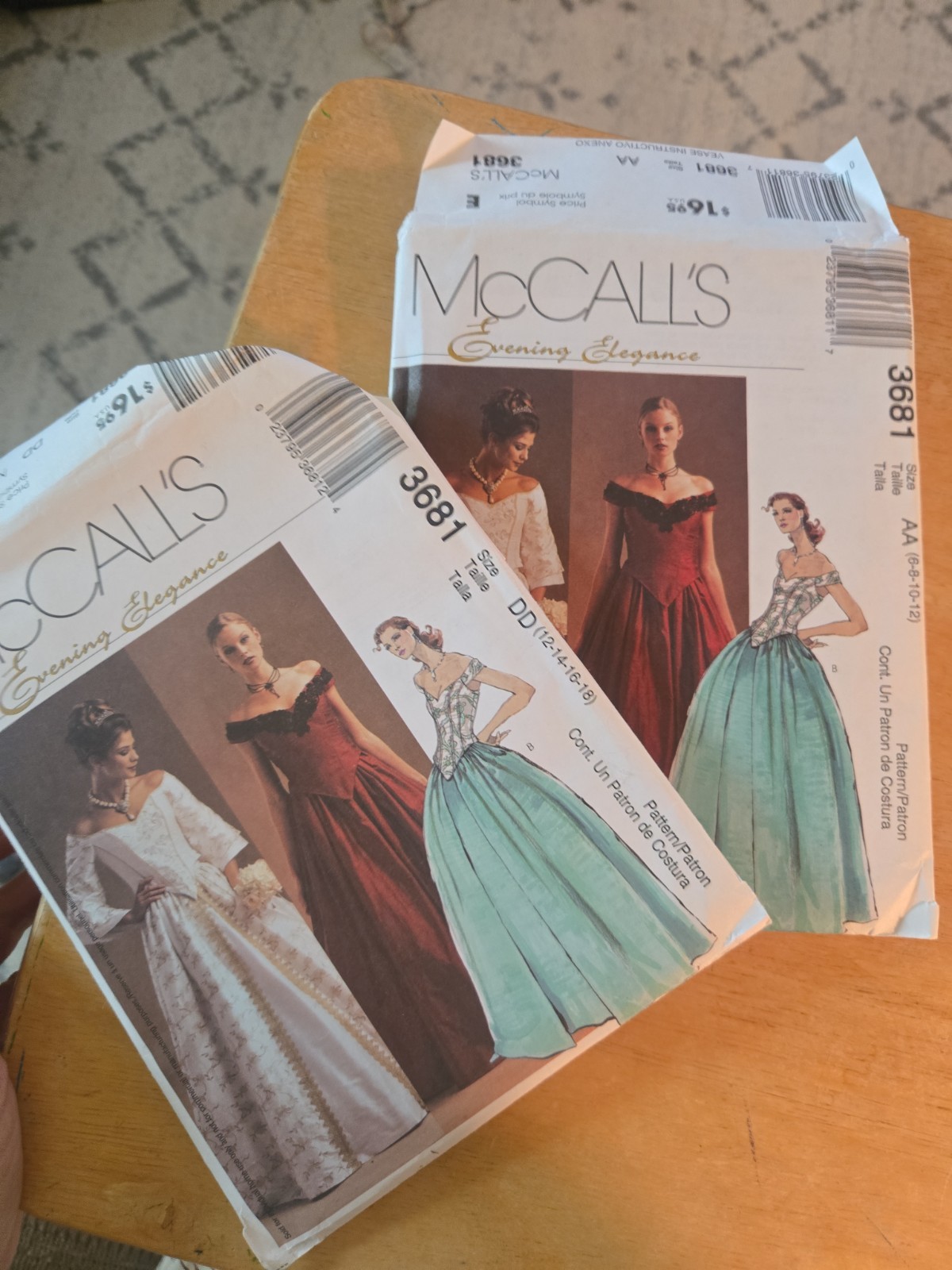 2 PATTERNS: McCall's Misses' Tops and Skirts 3681 Size 6-12 AND 12-18 UNCUT FF