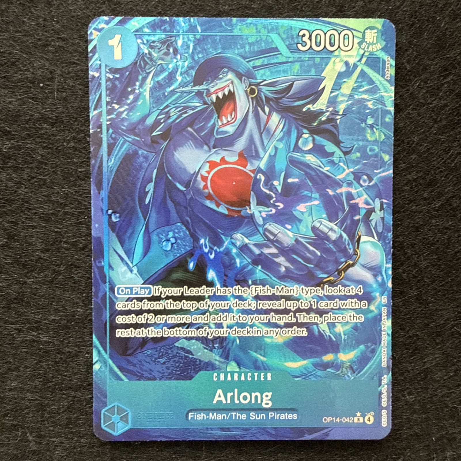 One Piece TCG Arlong OP14-042 SR Alt Art Alternate Art Azure Seven English NM