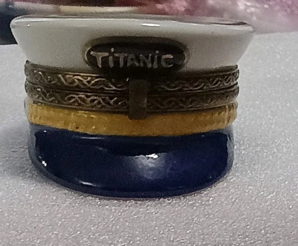 Titanic Captain's Hat                      Elda Creations, Limoges France.