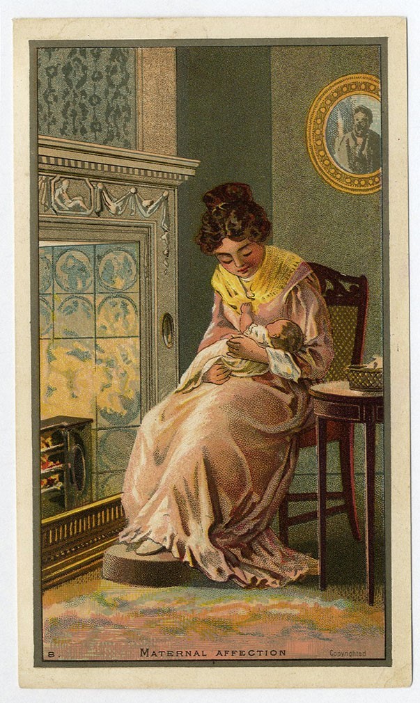 Victorian MOTHER & CHILD Maternal Affection Love 1880\'s Greeting Card