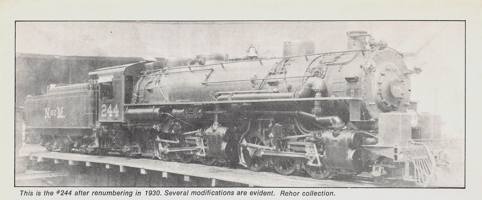 Wabash Cannonball 1930 4-6-2 Steam Train Locomotive #244 N De M Vtg Mag Excerpt