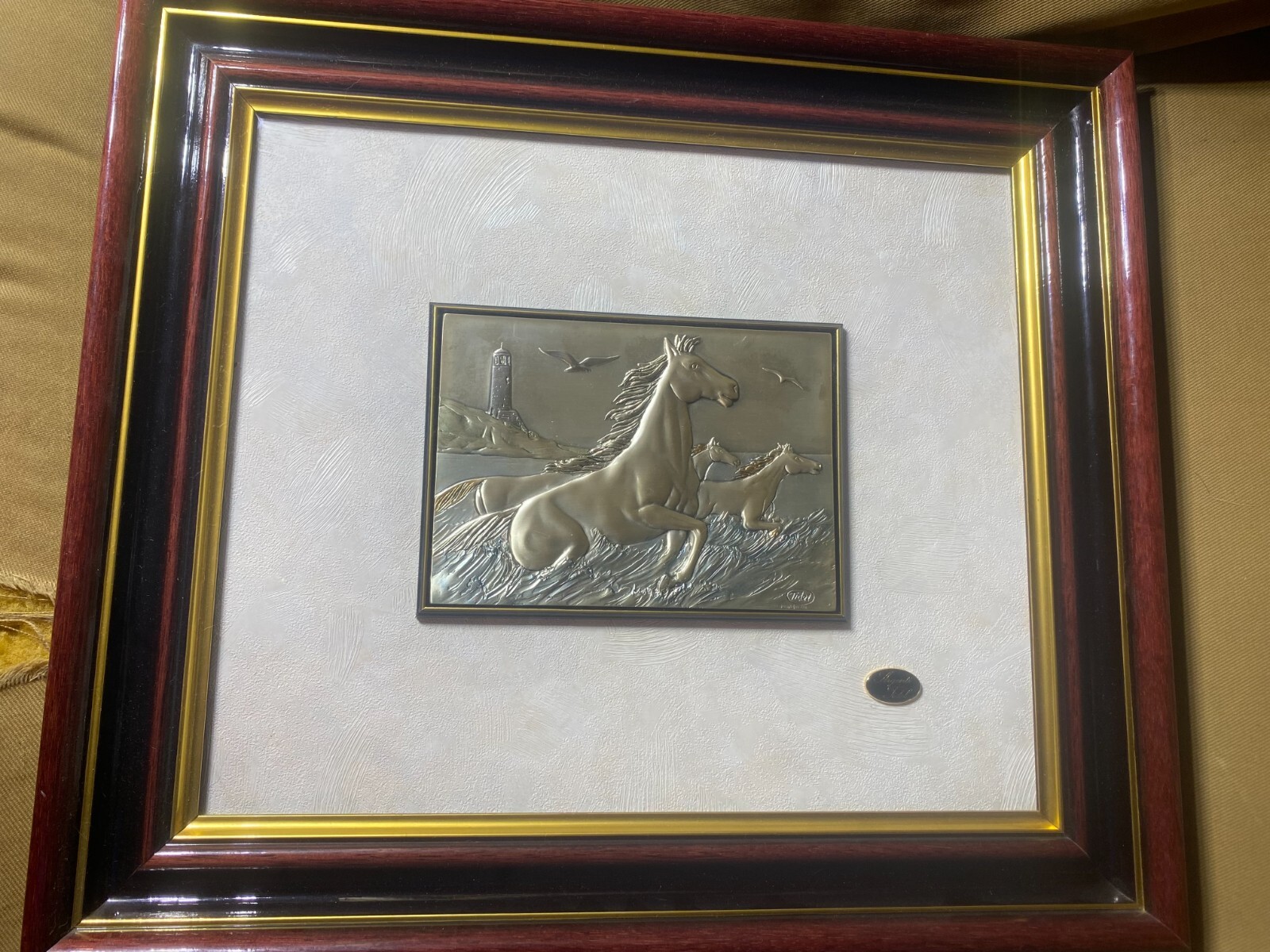 Superb Argenti Tidel Silver Bas-Relief 