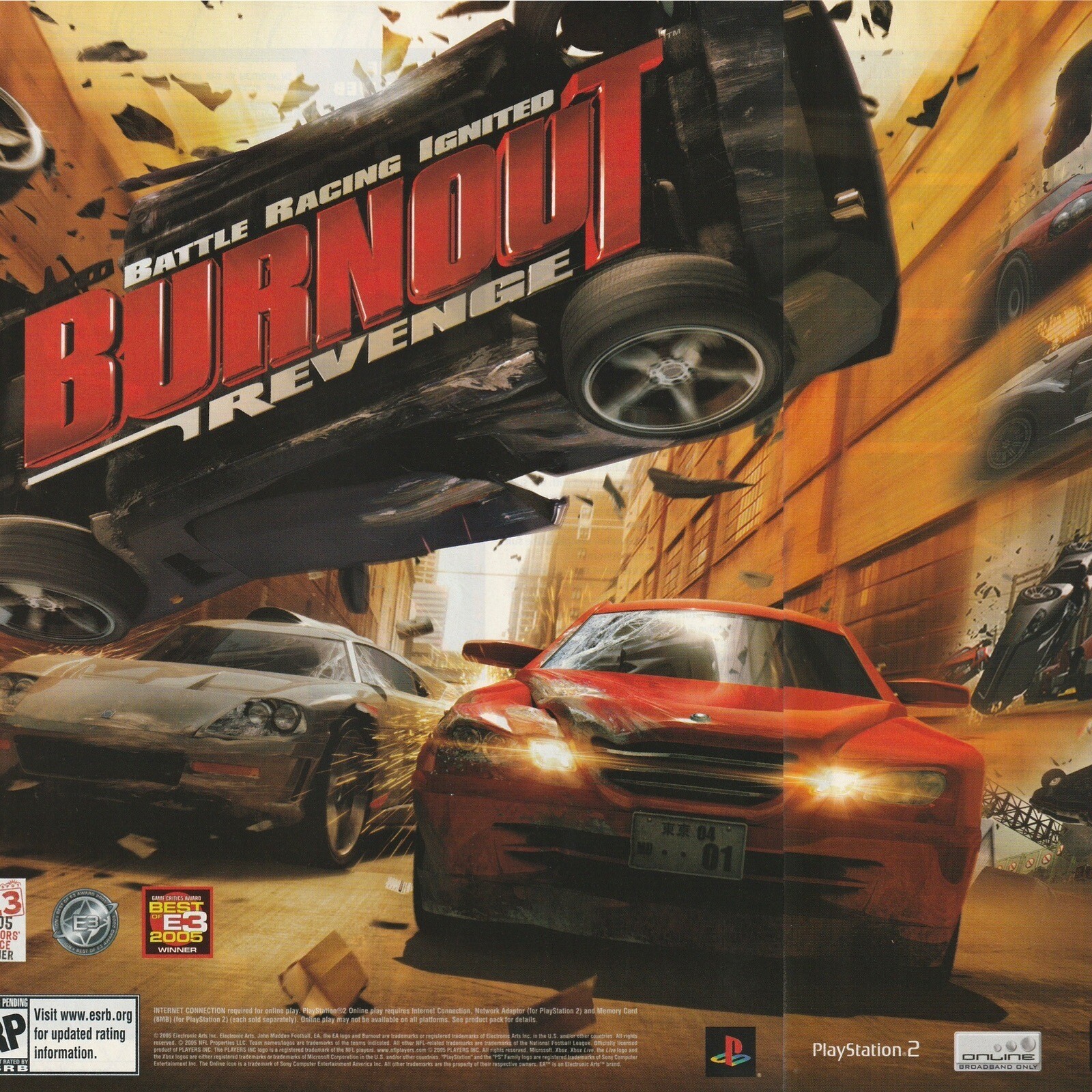 Vintage 2005 Burnout: Revenge Original 2-Pg Print Ad 40x26cm PS2 GPM 205