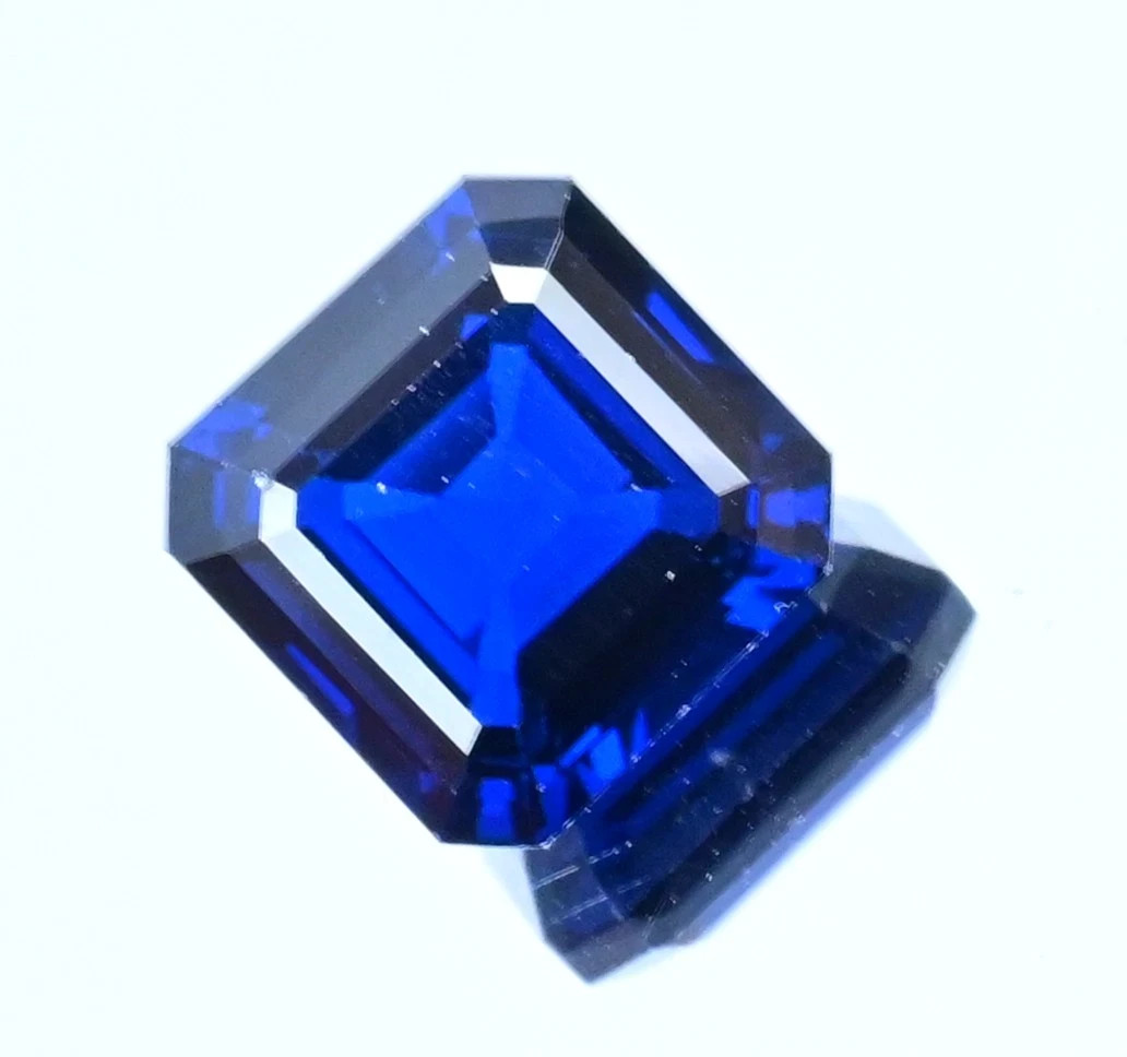 7.61 Ct Natural Tanzania D Block Blue Tanzanite Emerald Cut Loose Gemstone 28R