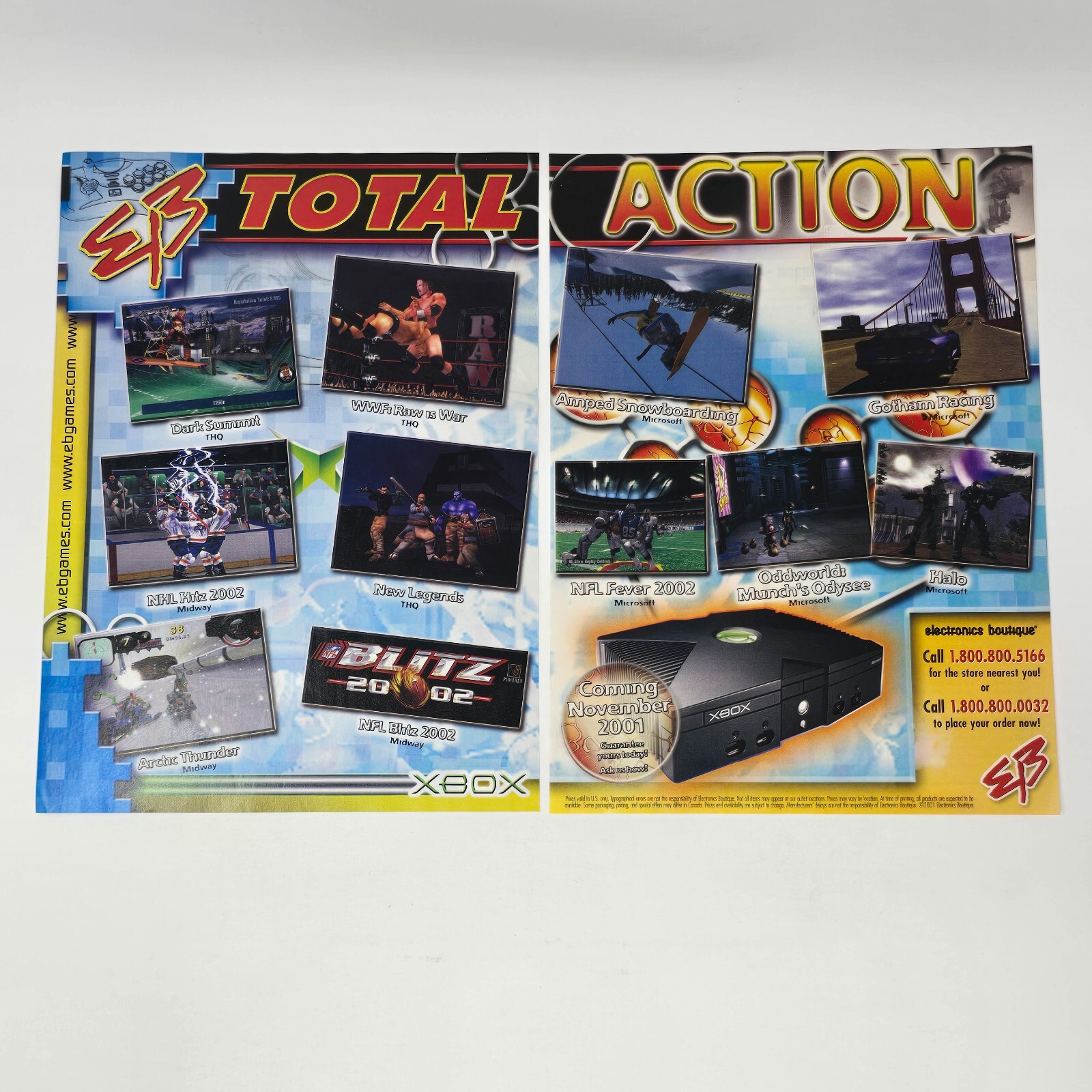 EB Games World Microsoft Xbox Console Pre-Order Action Print Ad/Poster Promo Art