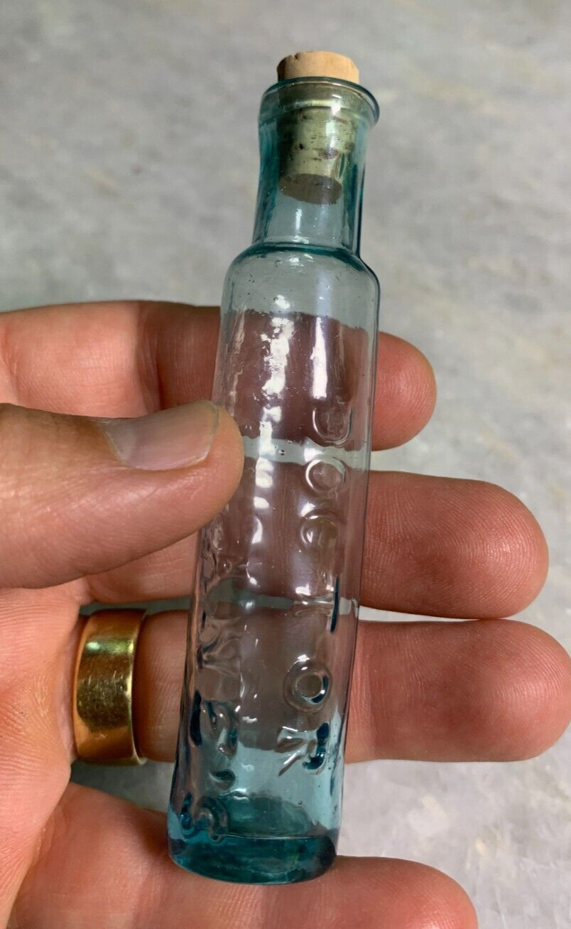 Antique Open Pontil Dr McLANE\'S AMERICAN WORM SPECIFIC Aqua Medicine Bottle