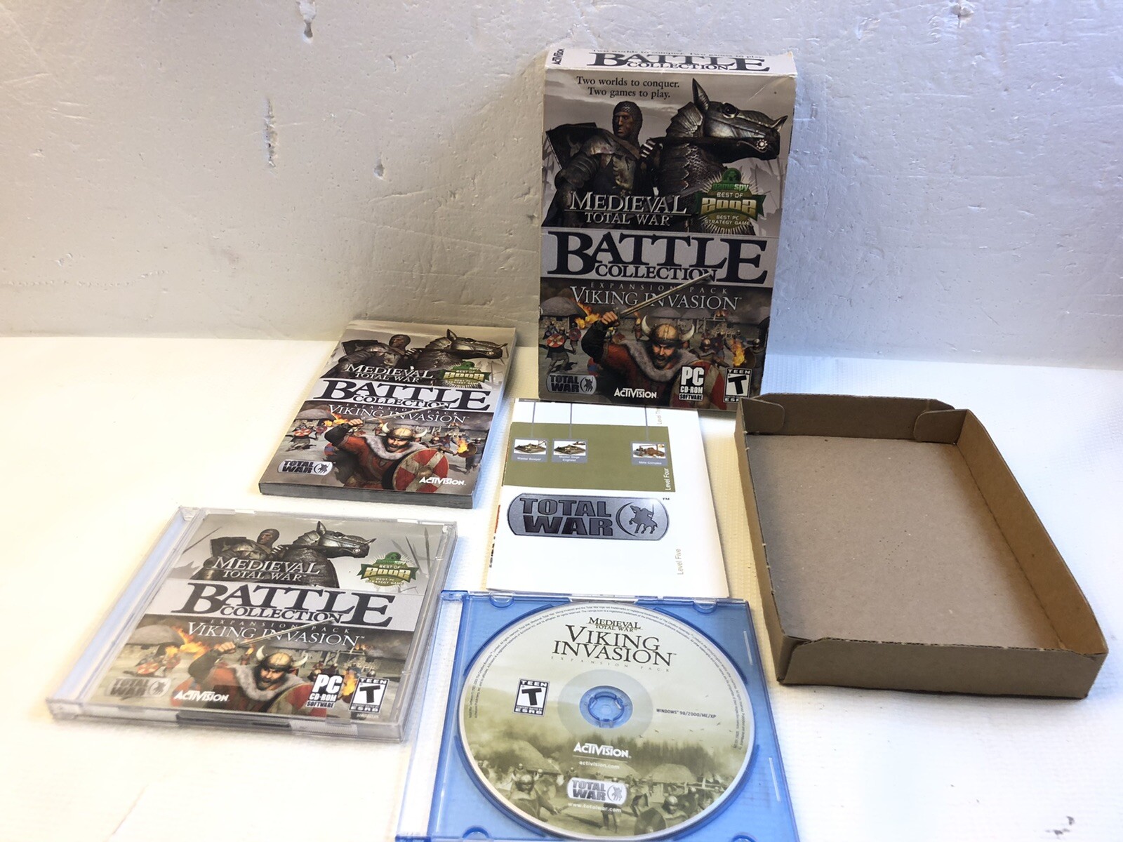 Medieval Total War Battle Collection Expansion Viking Map Manual 3 Disc PC 2003