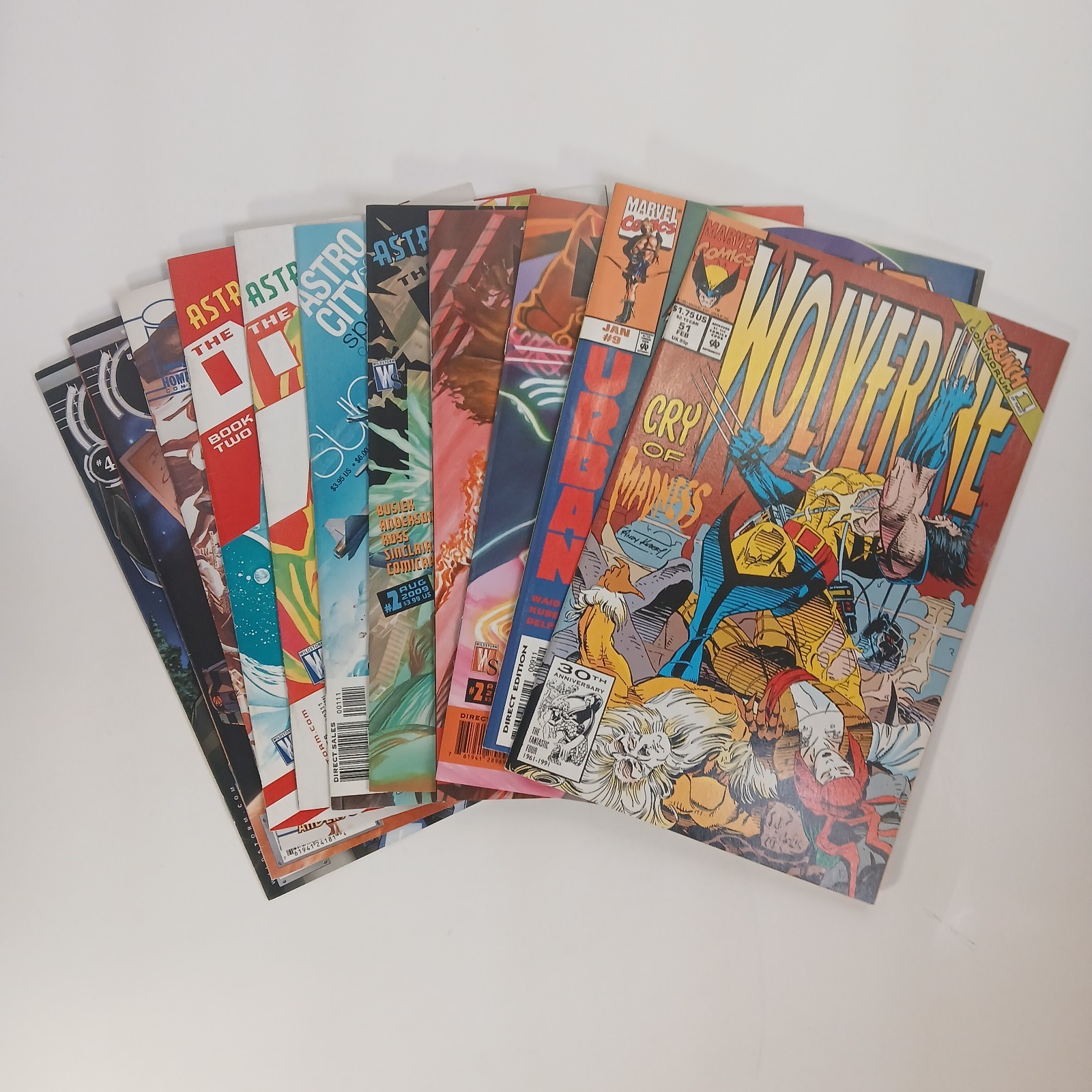 Mixed Lot 11 Comic Wolverine #51 + Ka-Zar #9 + Astro City Dark Age & Robotech