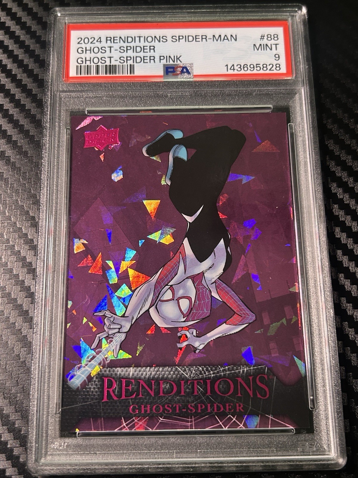 2024 SPIDER-MAN RENDITIONS GHOST SPIDER GHOST SPIDER PINK /199 PSA9 (color Match
