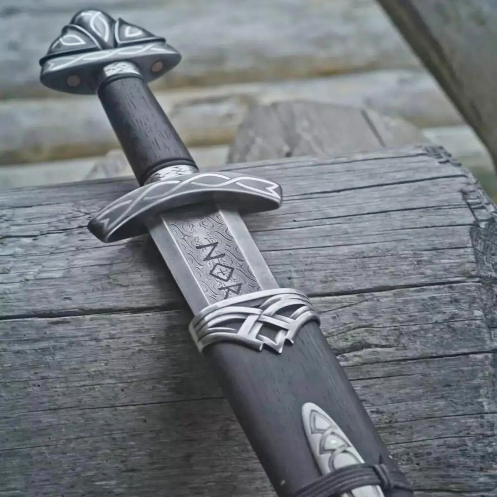 Handmade King Arthur Excalibur sword , Crown Head Merlin Templar Medieval sword