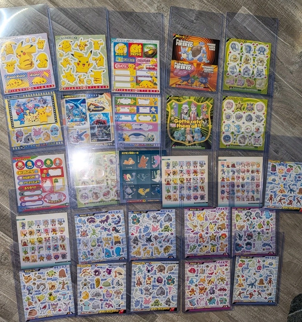 Pokemon Stickers Shogakukan Vintage Collection LOT Of 26 | Rare Lot Of Pokemon