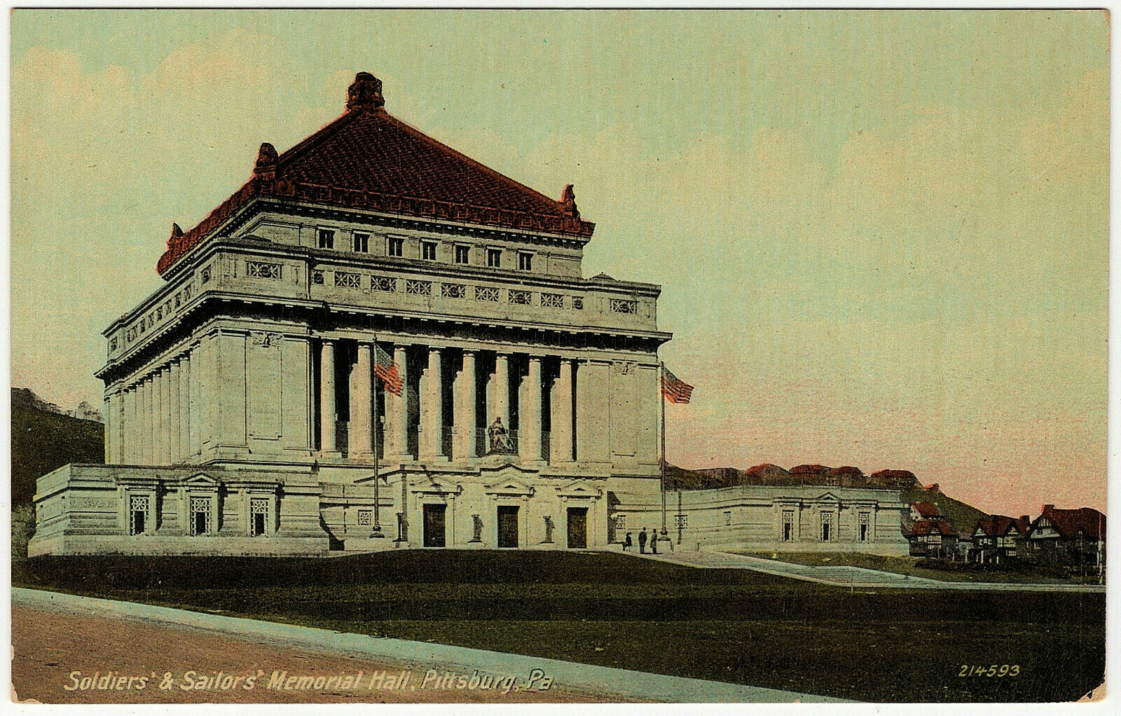 1907-1915 Pittsburgh PA Postcard Soldiers\' & Sailors\' Memorial Hall Pittsburg DB