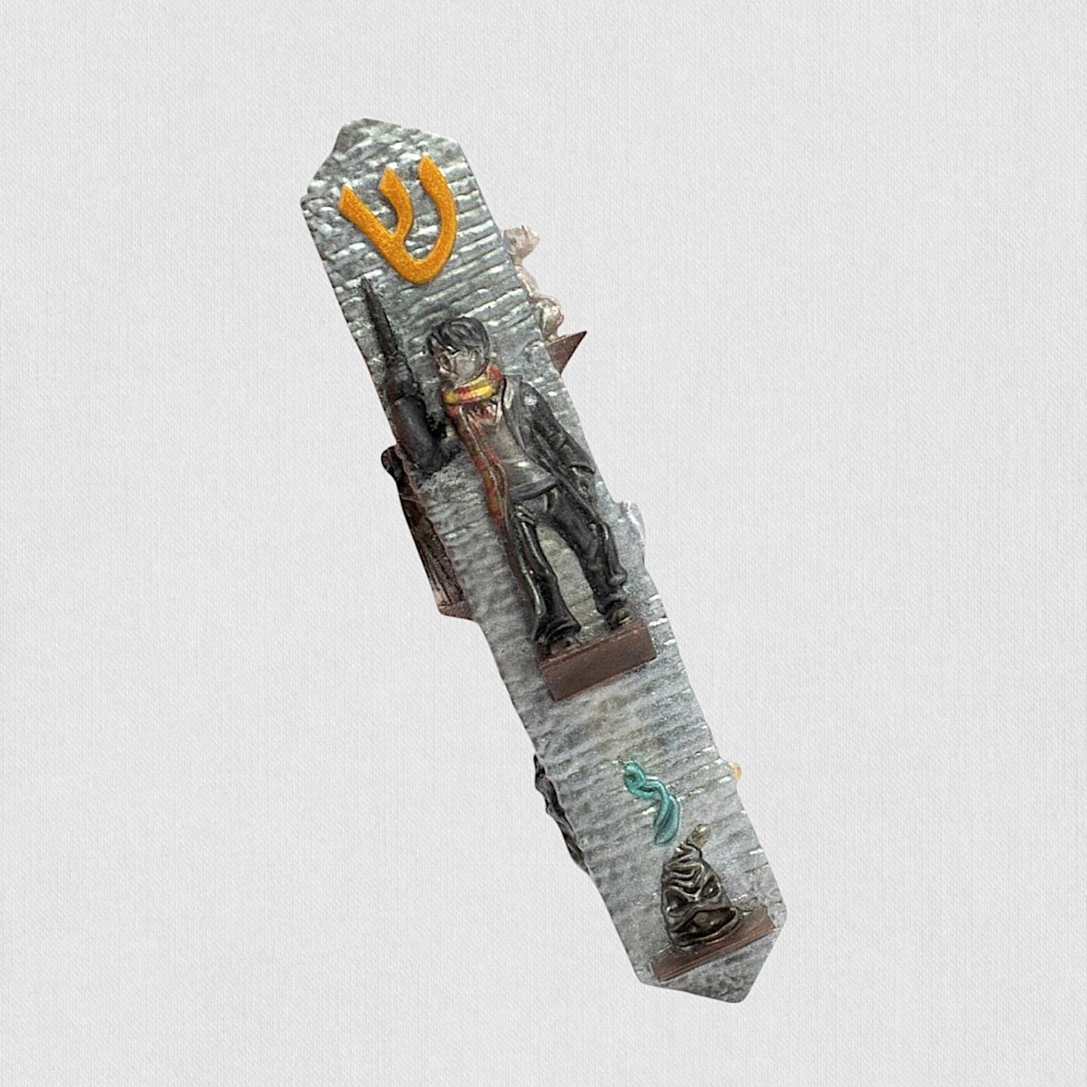 Harry Potter Mezuzah Cover – Handmade Resin Judaica Case - Jewish Room Decor
