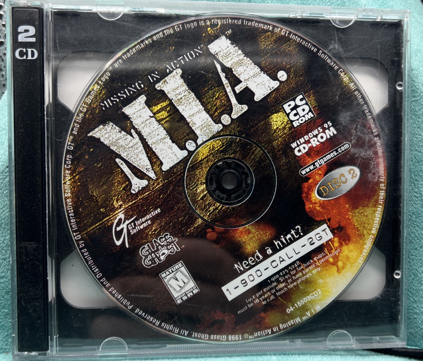 Vtg Windows 95 CD-Rom 2cd’s Helicopter Game No Manual -M.I.A. Missing In Action