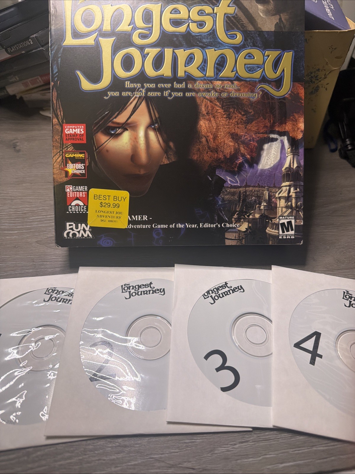 The Longest Journey Big Box PC Game CD-Rom with All 4 Discs by Fun Com 2000