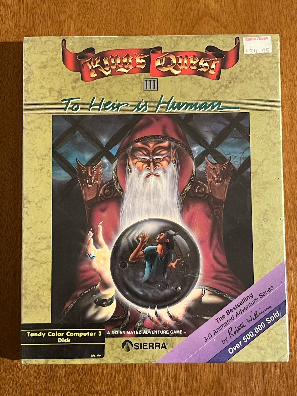 Sealed King's Quest III: To Heir is Human Big Box PC Game (Sierra, 1987) UNC