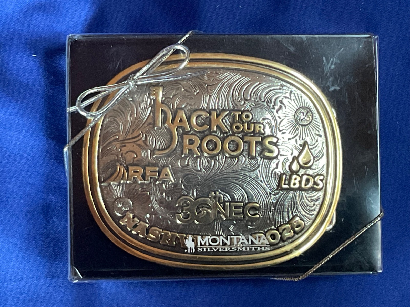 NIB ⭐️Back To Our Roots 30th NEC RFA LBDS Nashville Montana Silversmiths Buckle