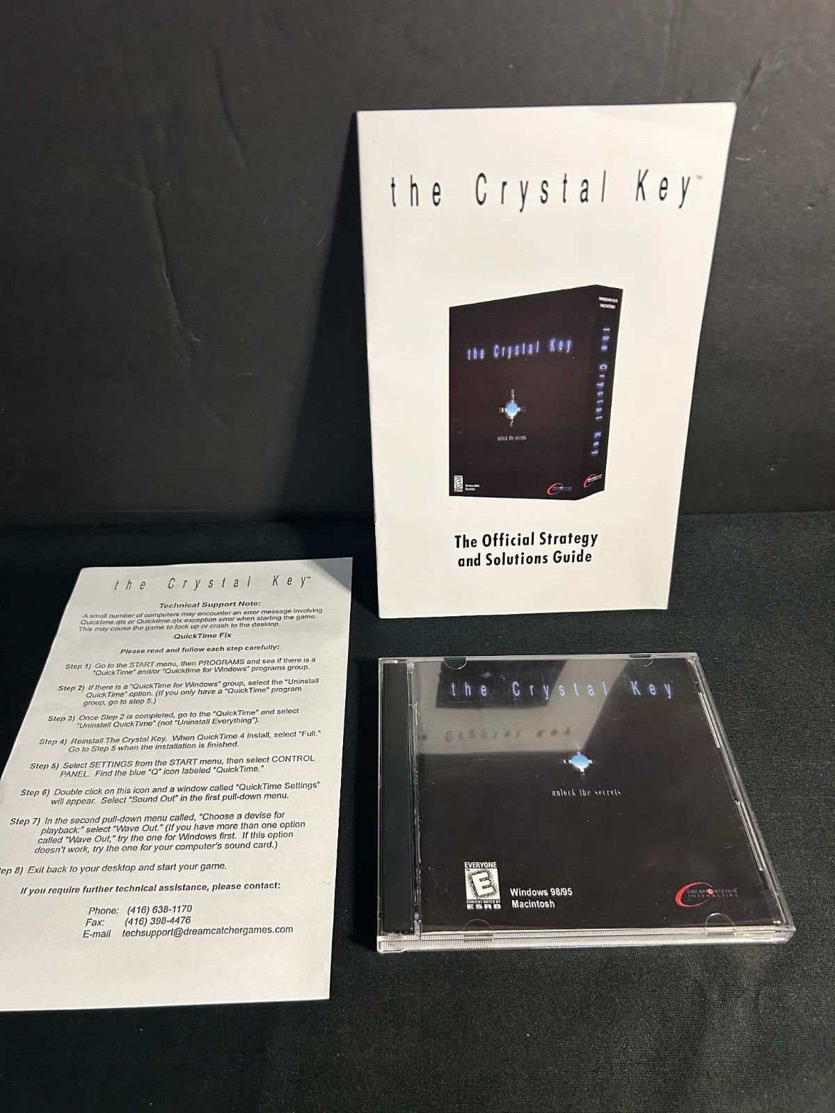 The Crystal Key PC CD VIDEO GAME & Strategy Guide & Insert