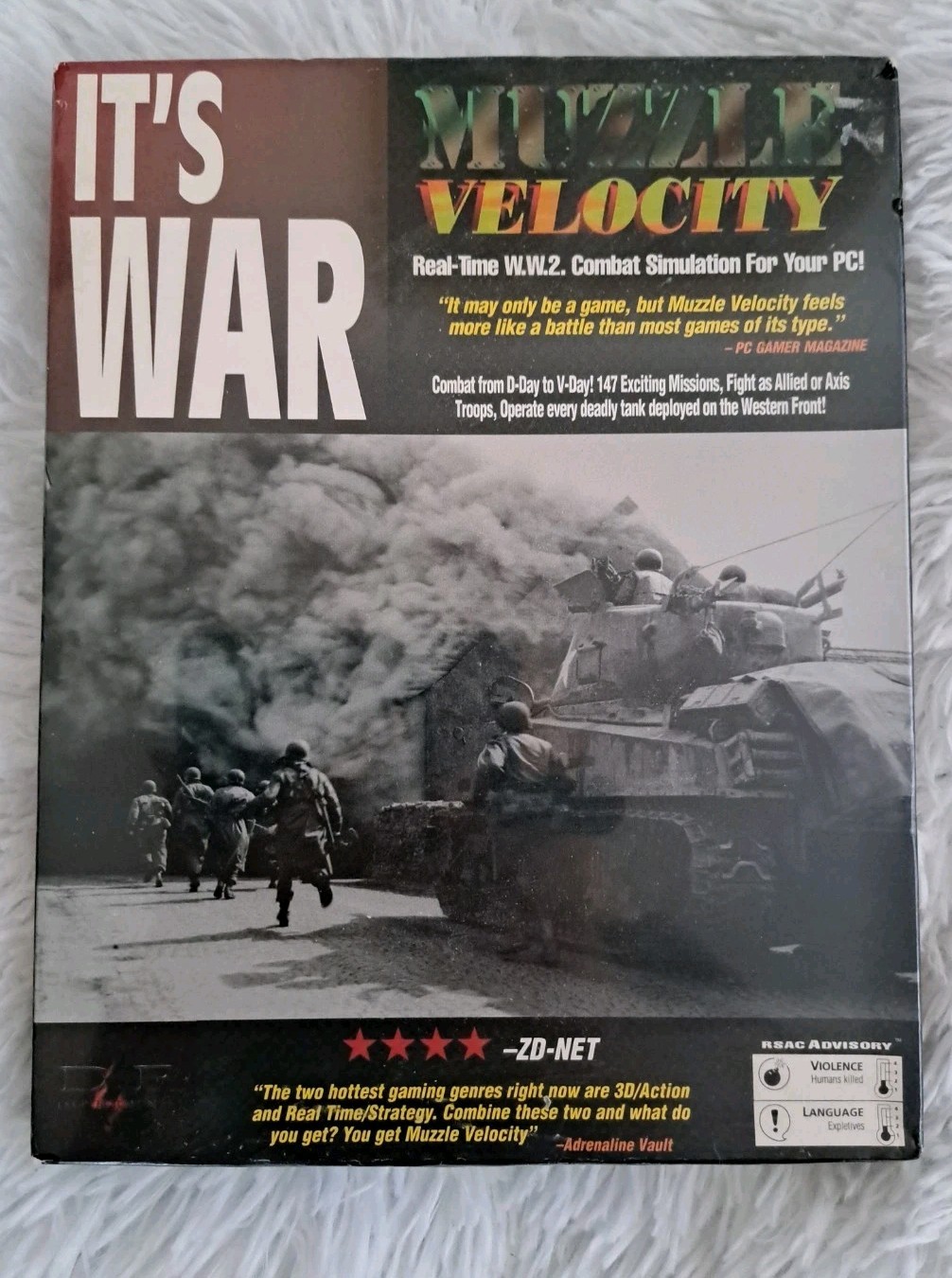 Muzzle Velocity - IT'S WAR - Rare  big box pc Game Brand New Factory Sealed 
