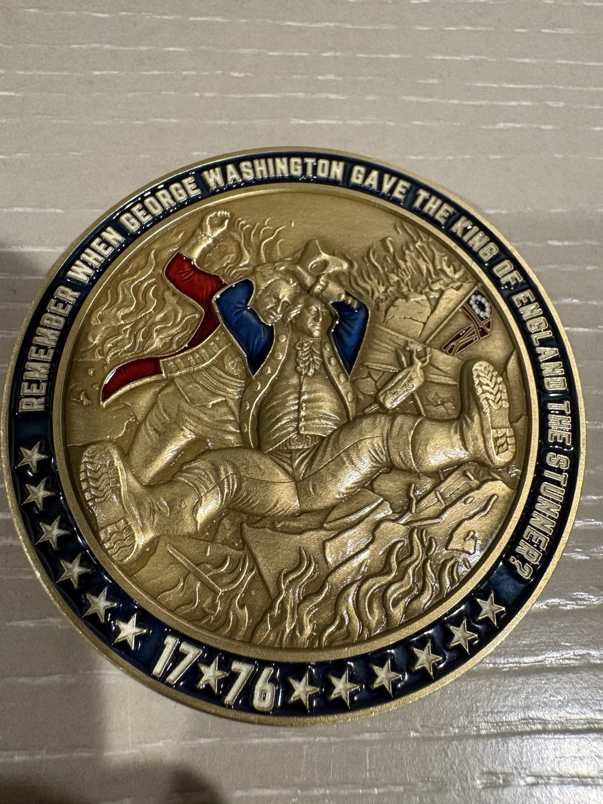 2026 George W “King of England” Challenge Coin | 250 Years | Pantex (PX) | 2.75”