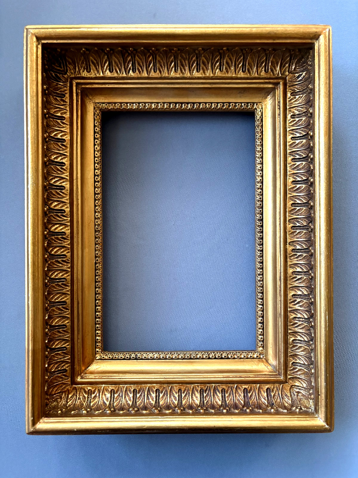 SMALL Antique K. BITTCHER Wood & Gesso GOLD PAINTING FRAME Copenhagen 9