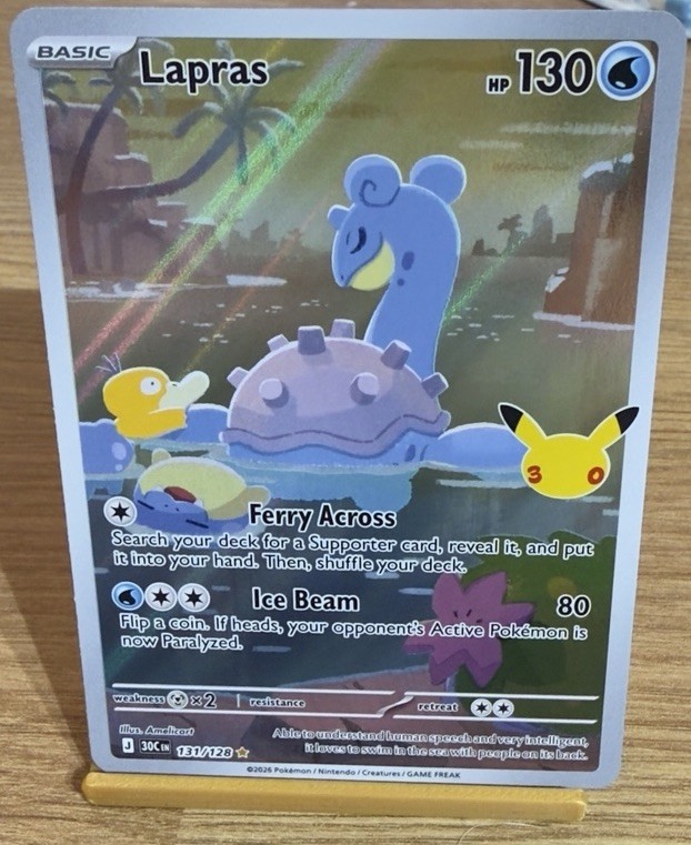 Lapras 131/128 - Illustration Rare - 30th Celebration - Pokémon TCG - EXC