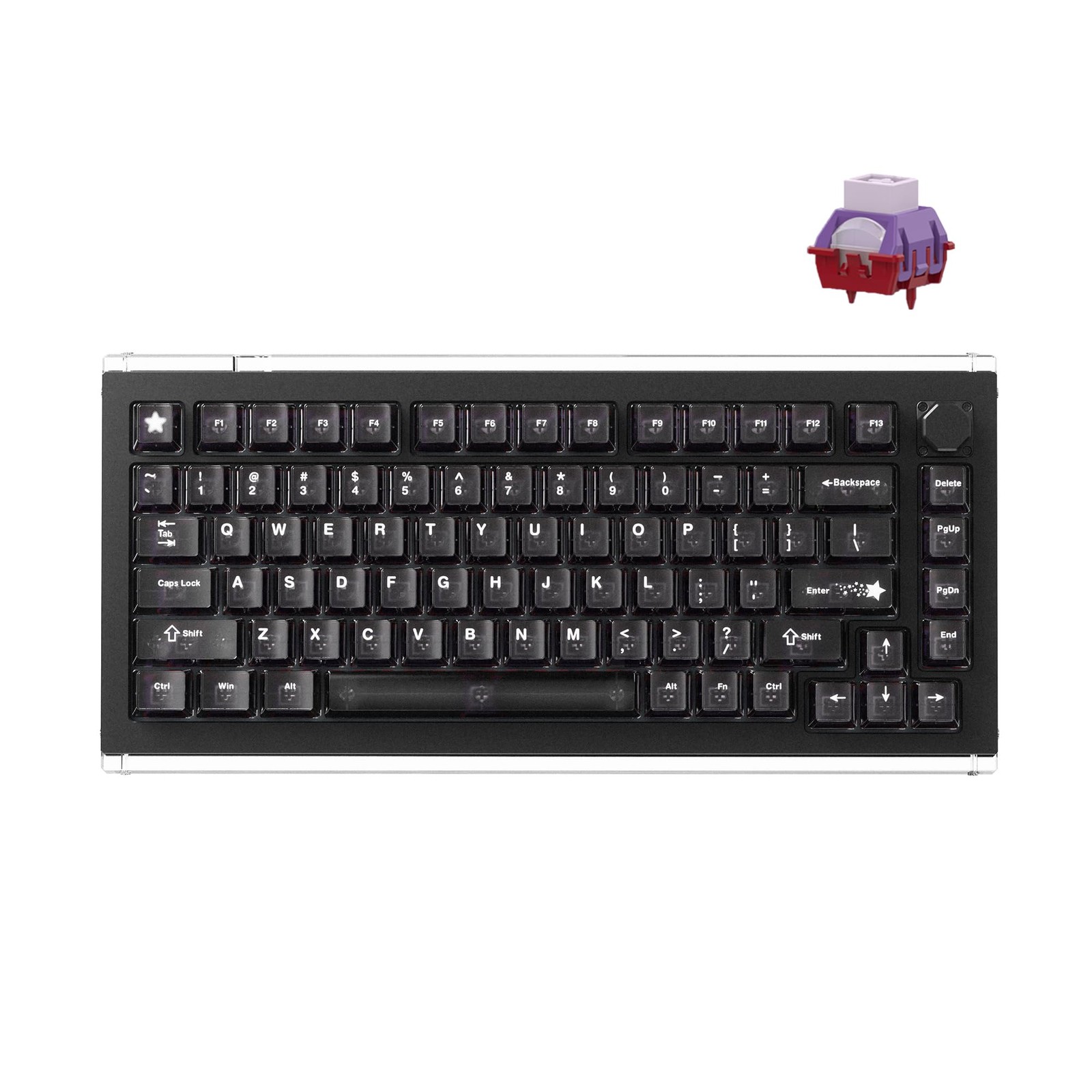 DrunkDeer A75 Master Rapid Trigger Keyboard, Esports Gaming Black-TTC POM