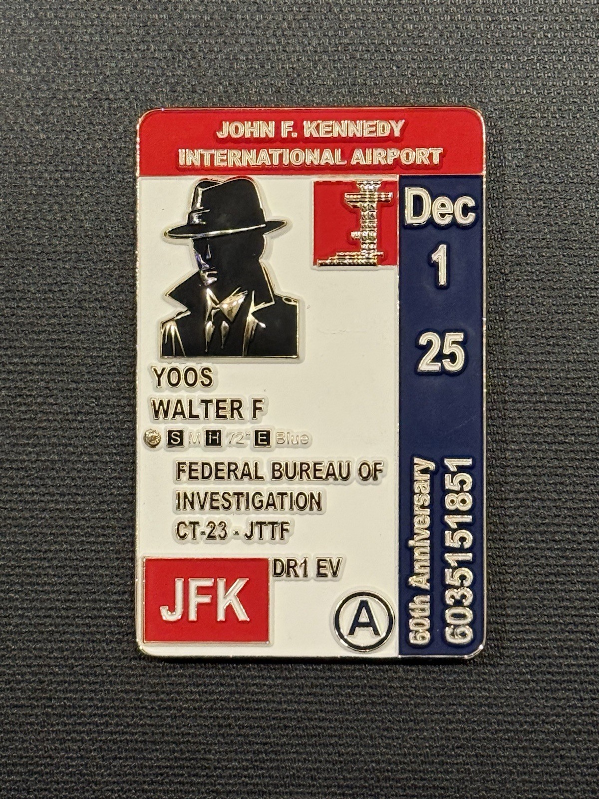 FBI NY JFK JTTF CT-23 60th Anniversary Challenge Coin
