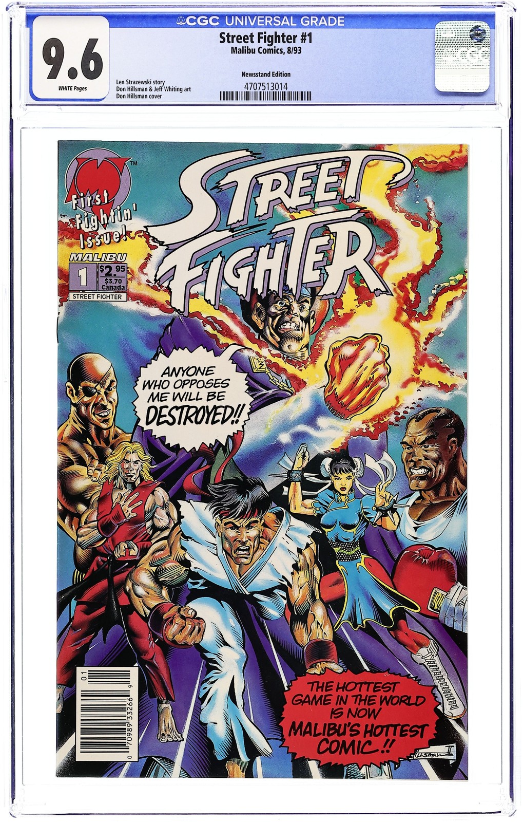 Street Fighter 1N CGC 9.6 Newsstand 1993 4707513014