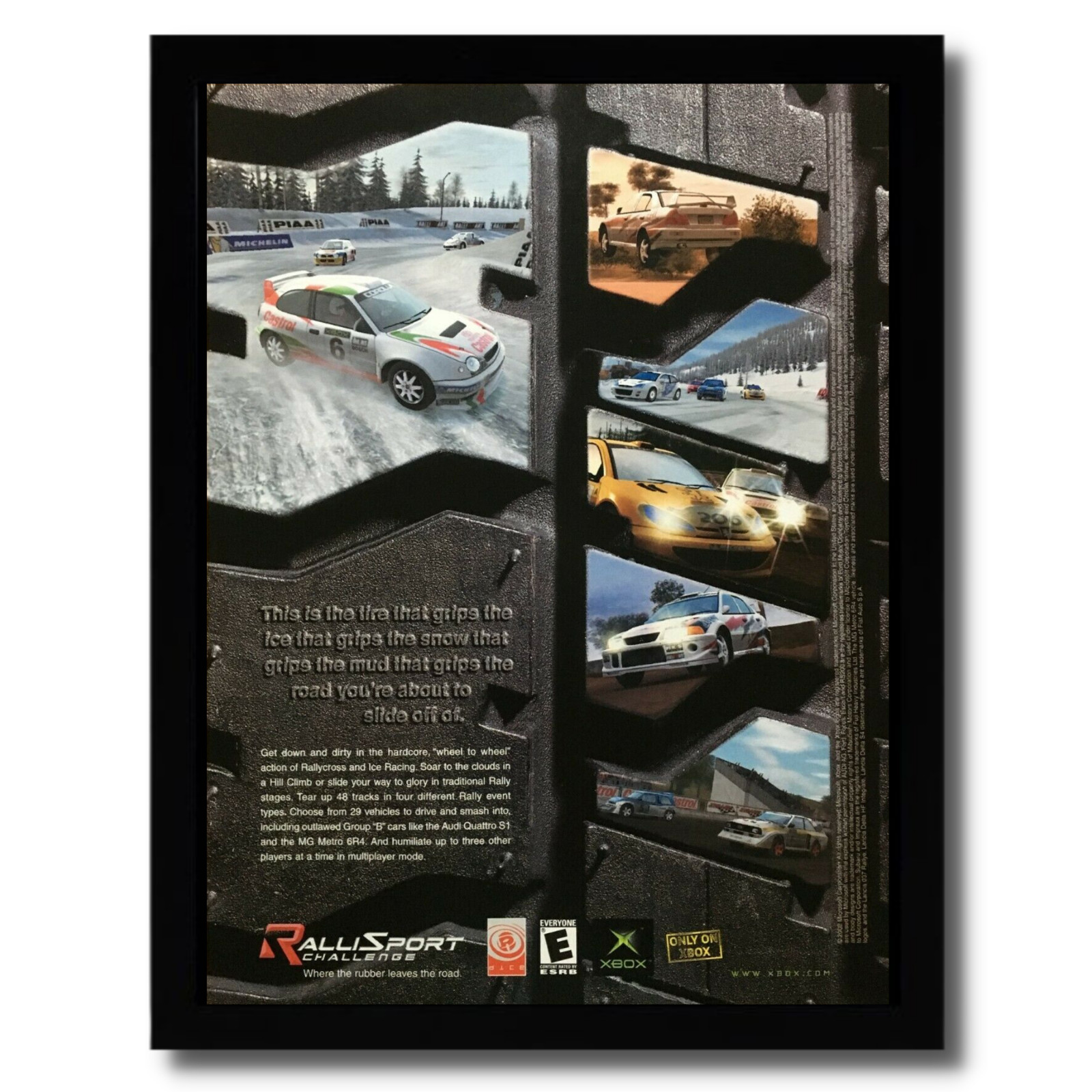 2002 RalliSport Challenge Framed Print Ad/Poster Original Xbox Racing Game Art