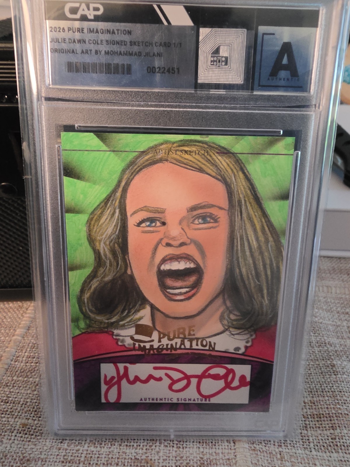 Hollywood Pure Imagination  1/1 Sketch Signed By Julie Dawn Cole Art By M Jilani