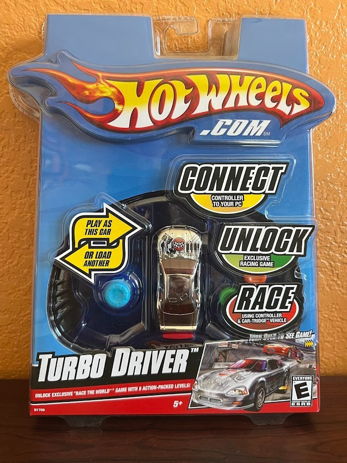Mattel Hot Wheels Turbo Driver Video Game Controller with Vehicle