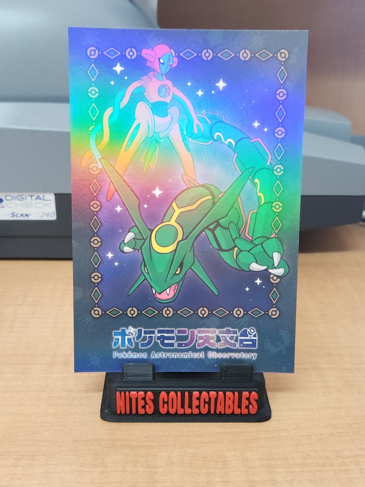 Pokémon-LE Astronomical Observatory Rayquaza Deoxys Hologram Postcard Japan
