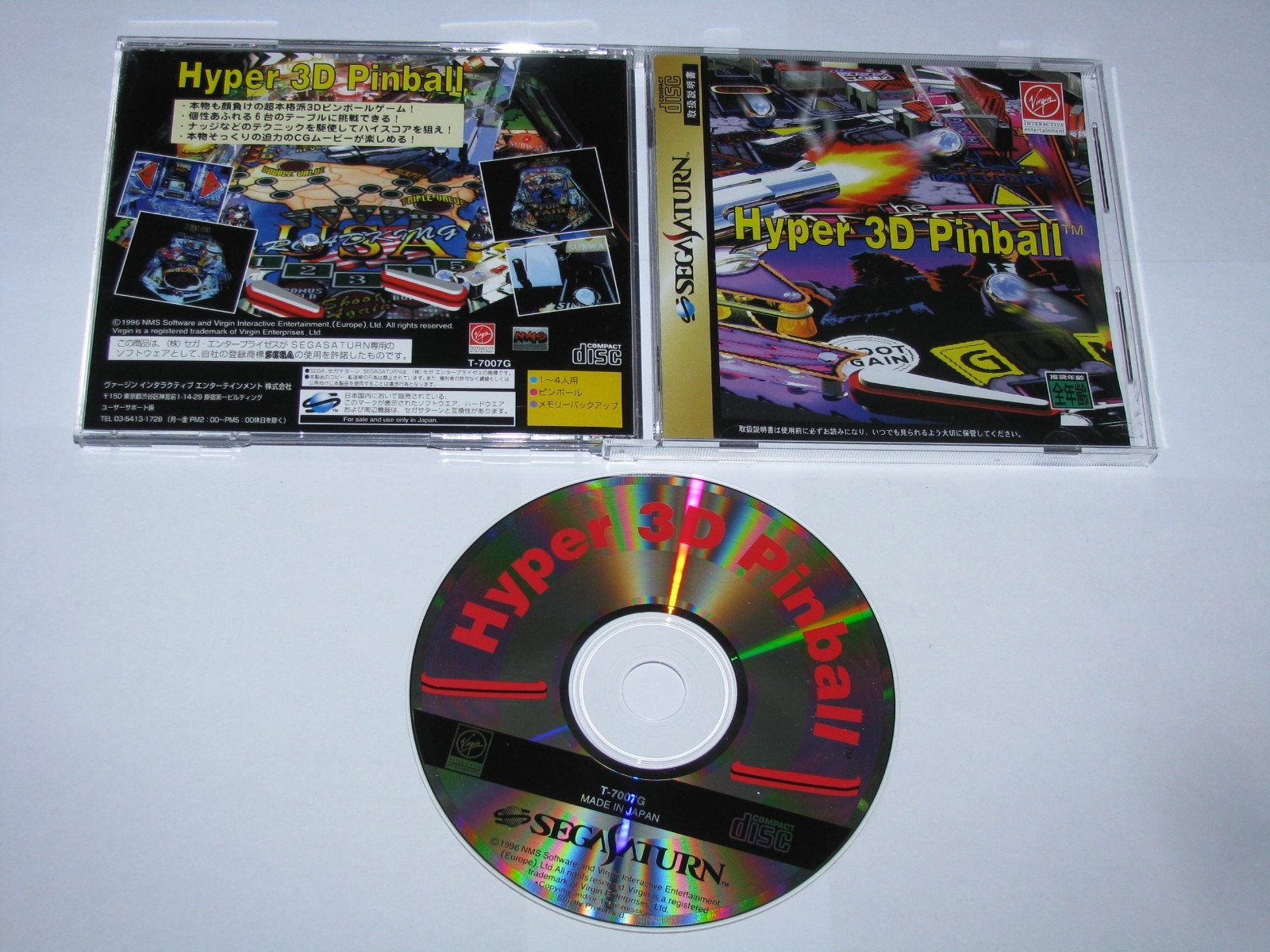 Hyper 3D Pinball Sega Saturn Japan import US Seller