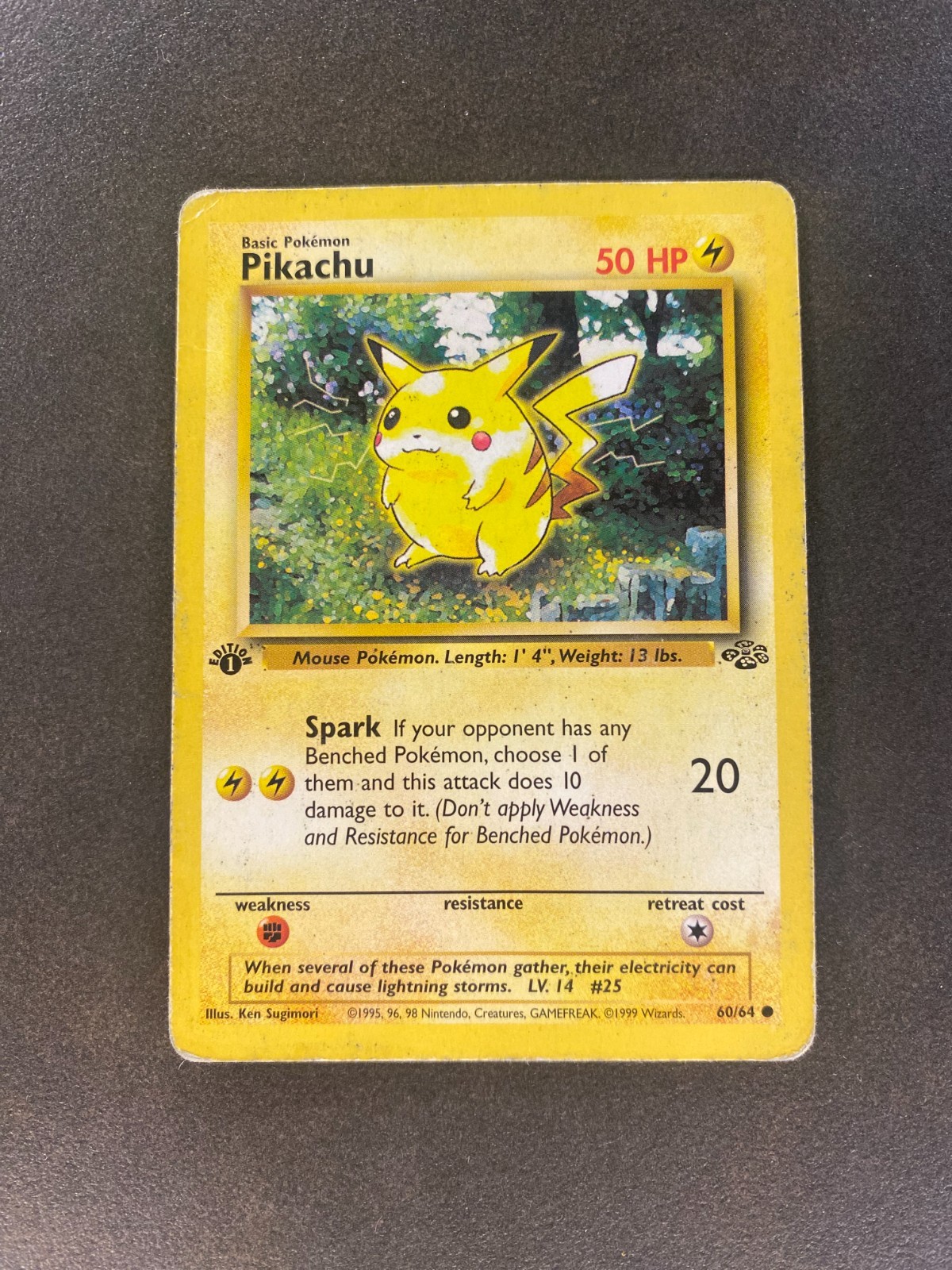 1st Edition - Pikachu 60/64 - Jungle Set - Vintage 1999 Pokemon Card (6)