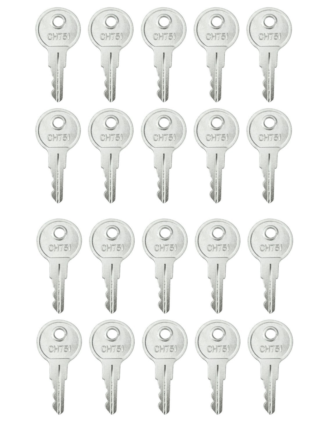 20 CH751 Keys Replacement for RV Compartments Campers Storage Cabinets Toolbox