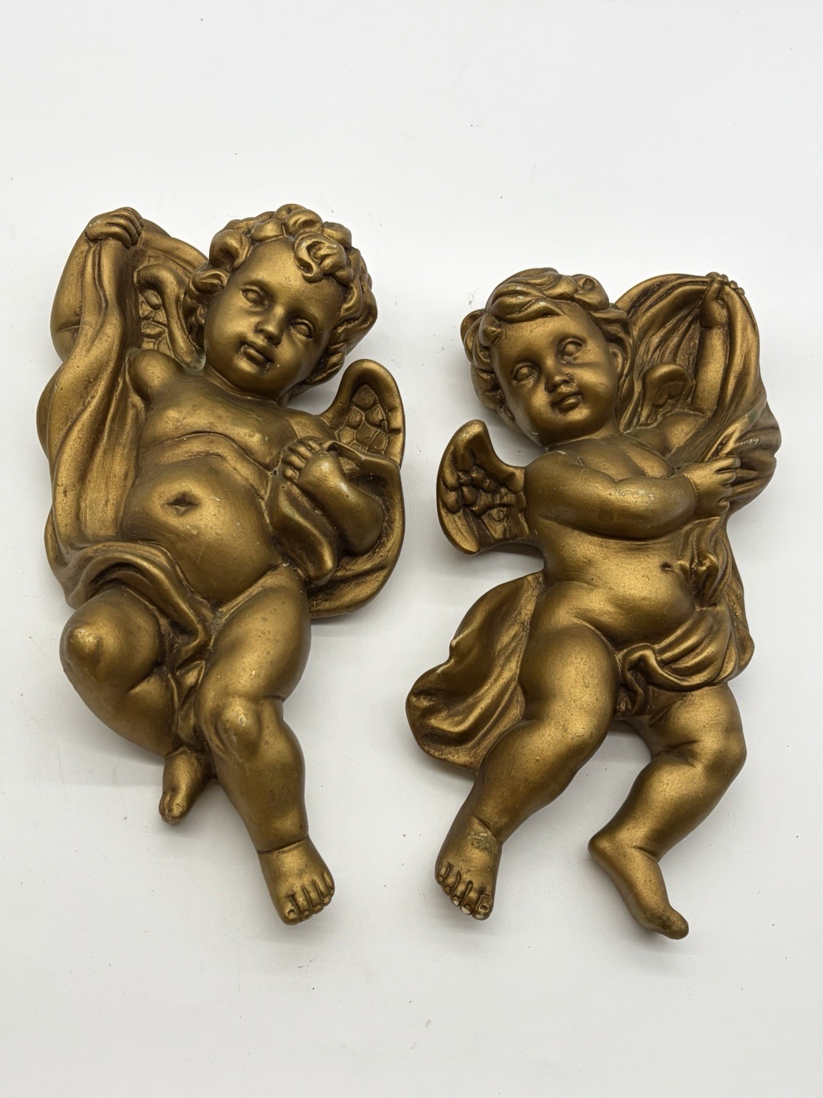 Set (2) Vtg Homco Angel Cherubs 10\