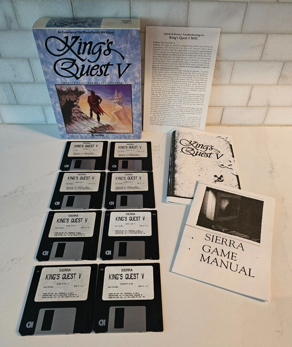 VTG Kings Quest V (5) Absence Makes The Heart Go Yonder Big Box MAC Sierra 3.5