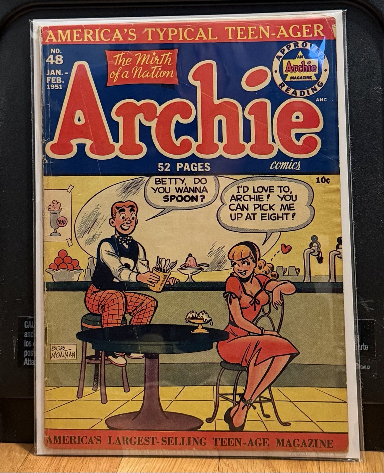 (1951) Archie Comics #48 (FN/VF) Controversial Spooning Cover