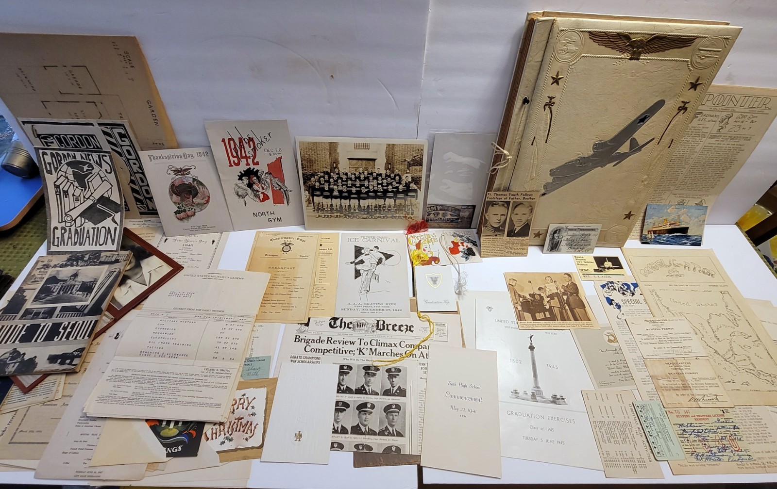 1941-45 USMA west point ny Cadet SCRAPBOOK Documents Ephemera Army/Navy Football