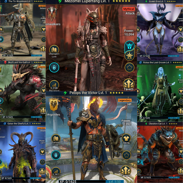 RaidShadowLegends/Myth/Mezomel/Pelops/Cheshire/VarGall/Rotos/Eva/WoodMan/Gaius🔥