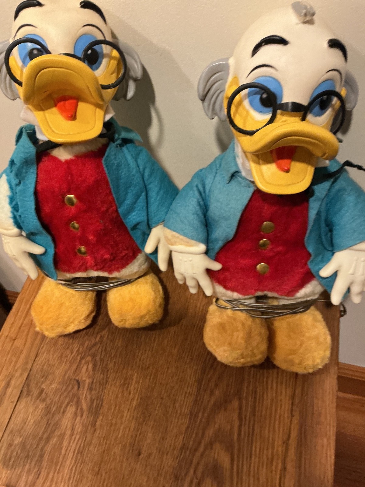 Vintage Walt Disney Ludwig Von Drake Plush Doll Gund Mfg Co 1961 lot of 2 dolls